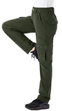 Rdruko Women's Outdoor Quick Dry Hiking Pants Lightweight Waterproof with Zipper Pockets Green Small