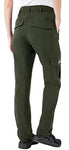 Rdruko Women's Outdoor Quick Dry Hiking Pants Lightweight Waterproof with Zipper Pockets Green Small