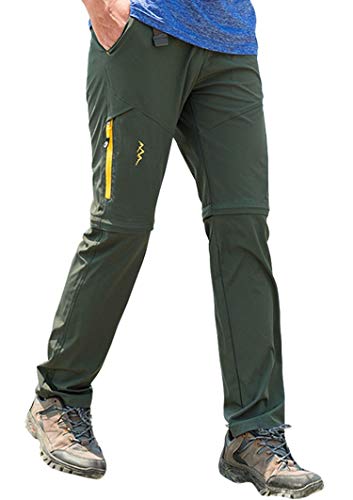 Hiking Pants for Men Convertible Zip Off Boy Scout Quick Dry Lightweight  Cargo Travel Safari Pants