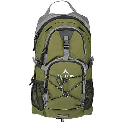 TETON Sports Oasis 1100 Hydration Pack; 2-Liter Hydration Bladder; Hiking, Cycling, and Climbing; Green (1001)