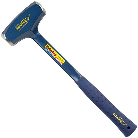 Estwing BIG BLUE Drilling/Crack Hammer - 4 LB Long Handle Sledge, Forged Steel, Shock Reduction Grip