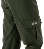 Rdruko Women's Outdoor Quick Dry Hiking Pants Lightweight Waterproof with Zipper Pockets Green Small