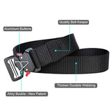 Tactical Belt for Men, Heavy Duty Men's with Tactical Belt Pouch & Tactical Hook
