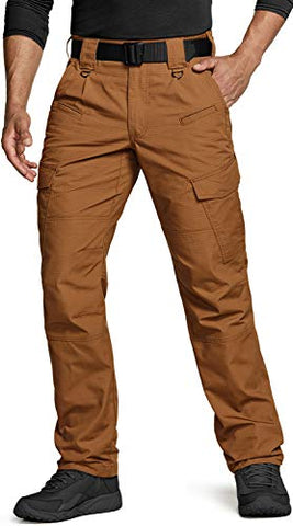 CQR Men's Tactical Pants, Water Repellent Ripstop Cargo, Lightweight EDC Hiking Work Pants, Duratex(tlp108) - Copper Brown, 36W x 32L