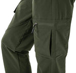 Rdruko Women's Outdoor Quick Dry Hiking Pants Lightweight Waterproof with Zipper Pockets Green Small