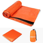 DIBBATU Emergency Survival Sleeping Bag, Thermal Bivy Sack, Waterproof Lightweight, Mylar Sack - Camping Hiking Outdoor (orange-004)
