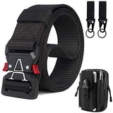 Tactical Belt for Men, Heavy Duty Men's with Tactical Belt Pouch & Tactical Hook