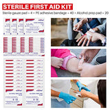 ETROL Upgrade First Aid Kit (117 Piece) - Compact, Lightweight, Essential Medical Supplies - Hiking, Emergency Survival, Camping, Home, Travel,