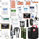 EVERLIT 250 Pieces Survival First Aid IFAK Molle System Compatible Outdoor Emergency Kits Trauma Bag - Camping Hiking