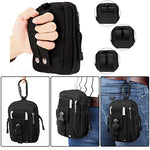 DOUN Tactical Belt Bag EDC Molle Belt Carrying Case for iPhone 8 plus Galaxy Note 9 S9 Or Less than 6.2 inches Smartphone - Black