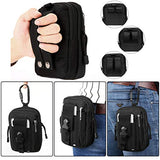 DOUN Tactical Belt Bag EDC Molle Belt Carrying Case for iPhone 8 plus Galaxy Note 9 S9 Or Less than 6.2 inches Smartphone - Black