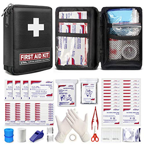 ETROL Upgrade First Aid Kit (117 Piece) - Compact, Lightweight, Essential Medical Supplies - Hiking, Emergency Survival, Camping, Home, Travel,