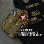 EVERLIT 250 Pieces Survival First Aid IFAK Molle System Compatible Outdoor Emergency Kits Trauma Bag - Camping Hiking