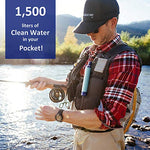 Membrane Solutions Water Filtration Straw - Survival Gear - Hiking, Camping, Travel, and Emergency, Blue, 4 pack