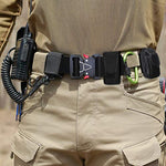 Tactical Belt for Men, Heavy Duty Men's with Tactical Belt Pouch & Tactical Hook