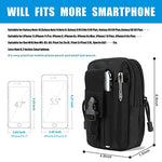 DOUN Tactical Belt Bag EDC Molle Belt Carrying Case for iPhone 8 plus Galaxy Note 9 S9 Or Less than 6.2 inches Smartphone - Black