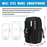DOUN Tactical Belt Bag EDC Molle Belt Carrying Case for iPhone 8 plus Galaxy Note 9 S9 Or Less than 6.2 inches Smartphone - Black