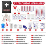 ETROL Upgrade First Aid Kit (117 Piece) - Compact, Lightweight, Essential Medical Supplies - Hiking, Emergency Survival, Camping, Home, Travel,