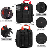 EVERLIT 250 Pieces Survival First Aid IFAK Molle System Compatible Outdoor Emergency Kits Trauma Bag - Camping Hiking