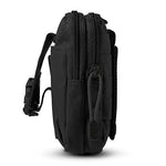 DOUN Tactical Belt Bag EDC Molle Belt Carrying Case for iPhone 8 plus Galaxy Note 9 S9 Or Less than 6.2 inches Smartphone - Black