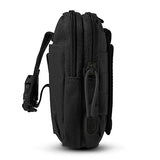 DOUN Tactical Belt Bag EDC Molle Belt Carrying Case for iPhone 8 plus Galaxy Note 9 S9 Or Less than 6.2 inches Smartphone - Black