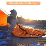 DIBBATU Emergency Survival Sleeping Bag, Thermal Bivy Sack, Waterproof Lightweight, Mylar Sack - Camping Hiking Outdoor (orange-004)