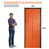 DIBBATU Emergency Survival Sleeping Bag, Thermal Bivy Sack, Waterproof Lightweight, Mylar Sack - Camping Hiking Outdoor (orange-004)