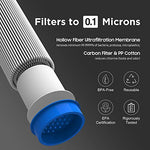 Membrane Solutions Water Filtration Straw - Survival Gear - Hiking, Camping, Travel, and Emergency, Blue, 4 pack
