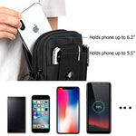 DOUN Tactical Belt Bag EDC Molle Belt Carrying Case for iPhone 8 plus Galaxy Note 9 S9 Or Less than 6.2 inches Smartphone - Black